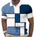 Men's Clothing New Men's Casual Short Sleeved Polo Shirt Top Plaid Waffle_viptrois.com