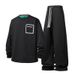 "Men's Casual Hoodie & Jogger Set – 300GSM Poly-Spandex Pullover With Straight-Leg Pants (Black/Medium Gray/Dark Gray) – Trendy Streetwear M-3XL"_viptrois.com