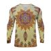 New Spring And Autumn Simple Men's Ethnic Style 3D Printed V-neck Casual Long Sleeved T-shirt_viptrois.com