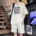 Men's Clothing Men's Short Sleeved Shorts Suit Men's High End Two Piece Suit Summer Thin Fashion Brand Casual Men's Wear A Set Of Trendy_viptrois.com