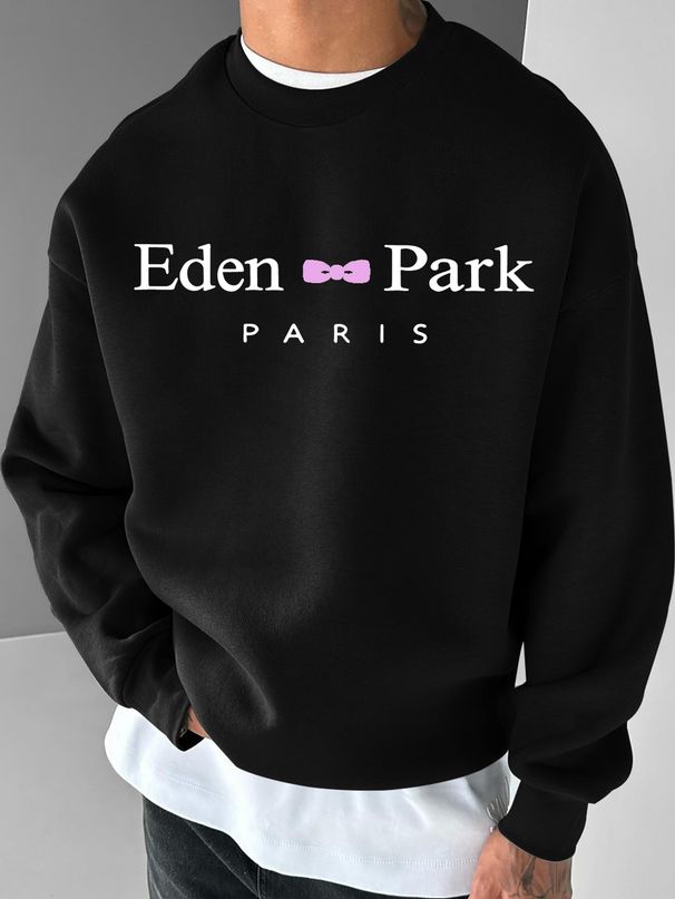 Men's Casual Loose And Simple Letter Printed Round Neck Long Sleeved Sweatshirt In Autumn And Winter_viptrois.com