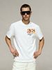 Men's 100% Cotton Short Sleeve T-Shirt With Cartoon Dog Letter "AB" Logo, Casual Loose Fit, Streetwear Style_viptrois.com