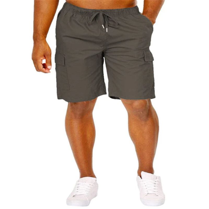Men's Cargo Shorts With Drawstring Waist - Classic Utility Design Multiple Pockets Casual Comfortable Shorts_viptrois.com