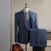 Men's Slim-Fit Blazer Suit Set -Inspired | Double-Breasted & Wrinkle-Free For Weddings & Business_viptrois.com