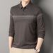 Nordmann Men's Spring And Autumn Long Sleeve Striped Polo Turn-down Collar, Breathable Casual Base Shirt With Real Pockets For_viptrois.com