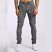 Men's Slim Fit High Waist Jeans Stretch Denim Pants Black Washed Skinny Trousers For Streetwear & Casual_viptrois.com