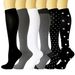 Summer sports compression socks Athletic socks stretch socks black and white stockings for men and women pressure socks_viptrois.com