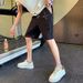 Men's American Style High Street Athletic Shorts Loose Fit Summer Thin Embossed Casual Boho Comfortable plus Size Straight Leg_viptrois.com