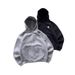 Cross Border Zipper Hooded Gray Sweatshirt Men And Women Spring New Loose Retro Cardigan Jacket_viptrois.com