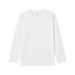 100% Cotton Heavyweight Men's Long Sleeve Autumn White Round Neck Top Korean Style Trendy Loose T-Shi Women's Base_viptrois.com