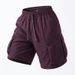 plus Size Loose Fit Casual Shorts for Men Thin Ice Silk Multi Pocket Cargo Pants_viptrois.com