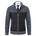 Pure Cross-Border New Thickened Cotton Sweater Cardigan Long Sleeve Zipper Knitted Men's Stand Collar Jacket_viptrois.com