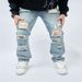 New Casual Jeans Men's American Trend Loose Fitting High Street Wide Leg Pants Selfie_viptrois.com