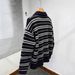 Striped Polo Collar Sweater For Men And Women In Autumn And Winter, Stylish Knit Sweater Jacket_viptrois.com