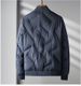 Men's Premium Quilted Down Jacket – 600FP 90% White Duck Feather Baseball Collar Coat, Business Casual Outerwear (Black/Khaki/Grey/Blue/Caramel)_viptrois.com
