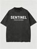 Vintage Washed Double-Sided Print Hexagon S Wing Badge Letter Slogan Heavyweight 230g Cotton Men's Military Street Tee_viptrois.com