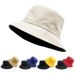 Summer Double Sided Parent Child Fisherman Women Small Face Covering UV Protection With Large Brim Sun Hat For Men_viptrois.com