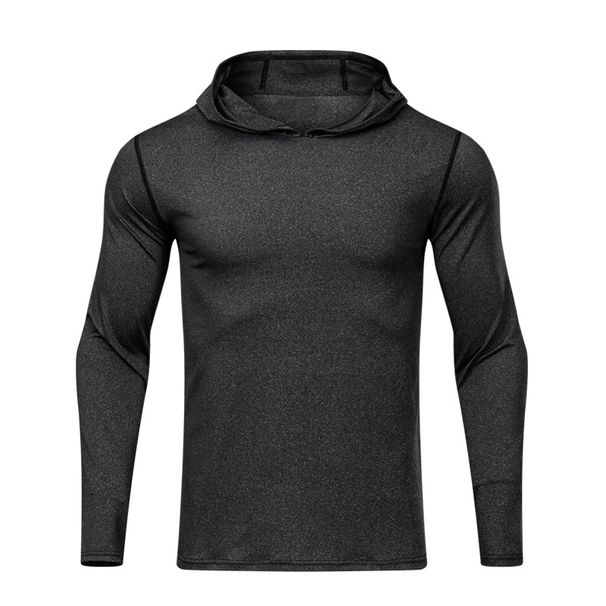 Man's clothing Sports long sleeve men's T-shirt basketball training running quick drying sports hoodie fitness wear loose_viptrois.com