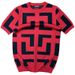 Men's Clothing Light Mature Style Men's Short Sleeved Summer Personality Color Matching T Shirt Men Ins Trendy All Match Half Sleeved Sweater Men_viptrois.com