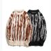 2026 High Quality Japanese Harajuku Lazy Style Knitwear Pullovers Women/Men Round Collar Zebra-Like Irregular Stripes Long Sleeve Loose Thick Sweater_viptrois.com