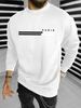 Men's Loose Casual Fashionable Classic Paris Letter Pattern Printed Round Neck Long Sleeved Sportswear For Autumn And Winter_viptrois.com