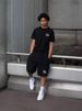 Men's Hip-Hop Embroidered Patchwork Casual Shorts - Loose Fit Breathable Knit Basketball Shorts For Streetwear (Black, Grey, S-XXL)_viptrois.com