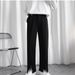 Men's Slim Straight Casual Pants Drapey Black Suit Trousers Versatile Spring Autumn Wear_viptrois.com