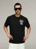 American High Street Style Oversized Handwritten Slogan Printed T-Shirt Men's Trendy Short Sleeve Top_viptrois.com