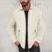 Men's Clothing Waffle Long Sleeved Zipper Waffle-Knit Zip-Up Jacket - Lightweight & Breathable Cotton Blend, Relaxed Fit For Casual Wear, S-XXXL_viptrois.com