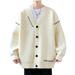 Pure Cross-Border Foreign Trade Dropshipping Autumn Winter New Casual Sweater Men Long Sleeve Knitted Shirt_viptrois.com