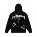Skull Print Heavy Cotton Unisex High Street Hooded Sweatshirt Long Sleeve Fashion_viptrois.com