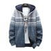"Men's Fleece-Lined Hooded Sweater – Winter Knit Pullover With Thickened Thermal Design (M-3XL, 4 Colors)"_viptrois.com