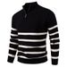 Loom Cross-Border Autumn Winter Men's Half-Zip Stand Collar Sweater European And American Fashion Thickened Pullover Long_viptrois.com
