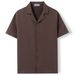 Men's Clothin Summer New Men's Clothing American Casual Short Sleeved Shirt Cuban Collar Button Casual Jacquard Shirt A0302_viptrois.com