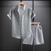 Men's Clothing Shirt Casual Short Sleeved Shirt Suit_viptrois.com