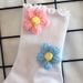 Socks Handmade Flower Socks For Women, Curled Wool Flower Socks, Autumn And Winter Warm Mid Tube Socks, Student Sports Socks_viptrois.com
