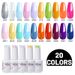 Clou Beaute 20pcs Gel Nail Polish Set Color 15ml White Glass Bottle Nail Art Kit Semi Permanent Gellack Nail Varnish_viptrois.com