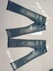 Men's High-Waisted Slim Fit Flared Jeans Designer Distressed Denim with Splatter & Burn Effects Retro Button Fly 70% Cotton No Stretch S-3XL_viptrois.com