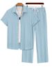 New Men's Hawaiian Casual Business Casual Loose-fitting Short-sleeved Pants And Versatile Shirt Set_viptrois.com