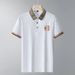 Men's Clothing New Summer Men's Fashion Casual Short Sleeved T Shirt Youth Retro Printed Lapel Ice Silk T Shirt For Men V802_viptrois.com