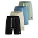 Men's Plus Size Korean Style Casual Summer Shorts Black Gray Khaki Cotton Polyester Beach Pants Trendy Five Point Mid Waist_viptrois.com