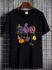 Boo Halloween Costume Spiders, Ghosts, Pumkin & Witch Hat T-Shirt Designer Clothes Summer Casual Versatile Female Unisex Slightly Breathable Stylish Women Print Round Neck Short Sleeve Stretched Comfortable Graphic Streetwear_viptrois.com