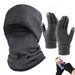 Sports Face Masks Three Piece Set Of Autumn Winter Proof Warm Headgear Motorcycle Riding Mask Sports Polar Fleece Neck Protection Touch Screen Gloves_viptrois.com