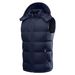 Men's Sleeveless Quilted Vest Jacket - Oversized Casual Padded Waistcoat For Autumn & Winter (Black, Navy Blue)_viptrois.com