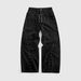 Retro Hip Hop Jeans – Distressed Denim Pants With Studded Details & Drawstring Waist, Loose Straight-Leg Unisex Style_viptrois.com