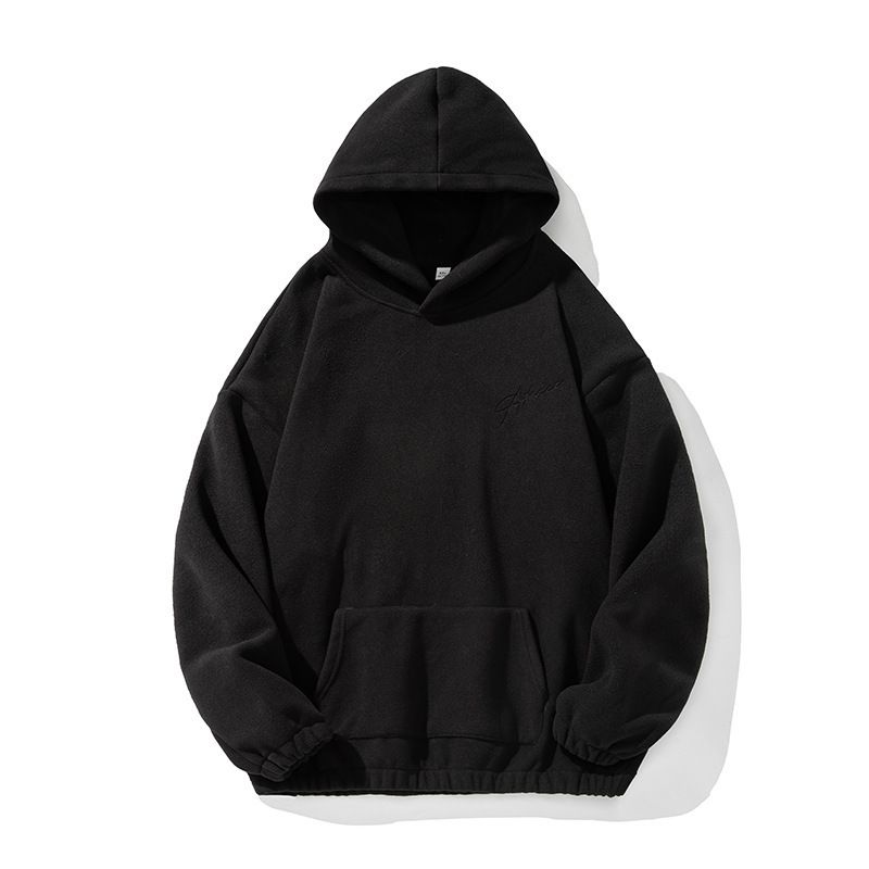 Heavyweight Fleece Hoodie – Distressed Letter Print Pullover With Burnout Technique (M-XXL, Black/Heather Grey/Oatmeal/Brown, 100% Polyester)_viptrois.com