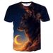2025 Round-neck European And American T-shirt With 3D Digital Animal Pattern Printing, New Summer Fashion, Versatile And Easy To Match_viptrois.com