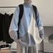 Unisex High-Neck Sweater – Oversized Drop-Shoulder Pullover (Korean Streetwear, Winter Layering, Loose Fit, Soft Polyester Knit)_viptrois.com