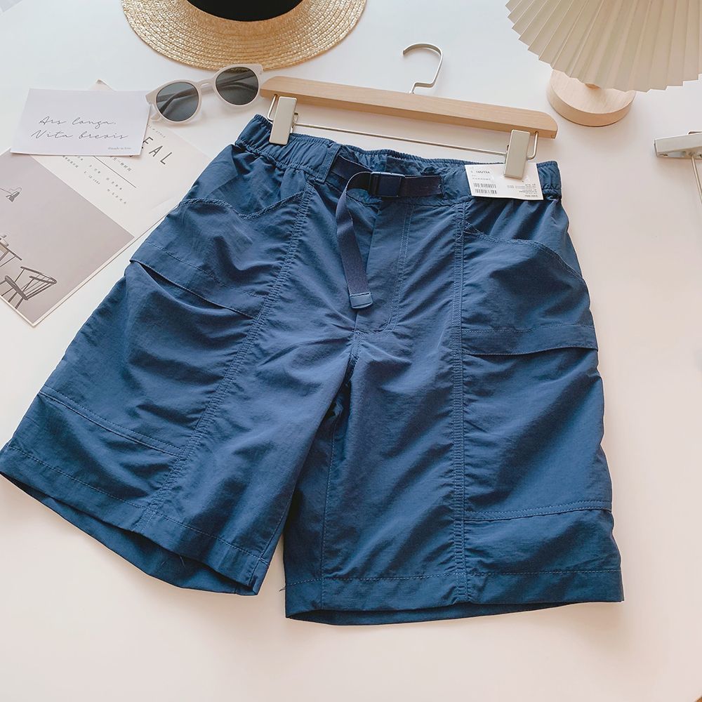 Men's Retro Workwear Cargo Shorts Casual Breathable Loose Fit Straight Leg Summer 4-5 Length_viptrois.com