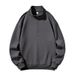 Men's Retro Half-Zip Polo Sweatshirt - Relaxed Fit Stand Collar Long Sleeve Pullover For Casual Wear (Available In 7 Sizes & 6Colors)_viptrois.com